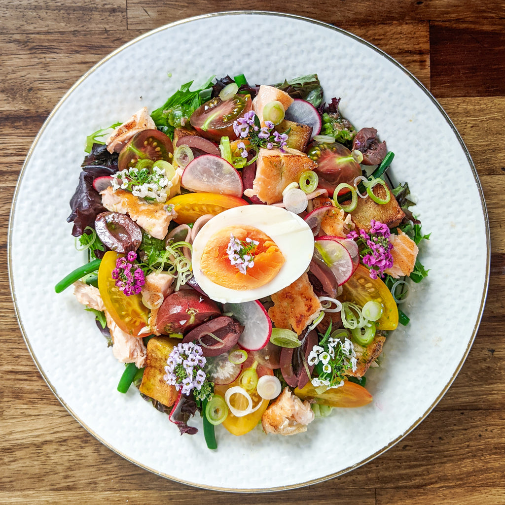 Salmon Nicoise Salad. Lunch delivered to your office. London delivery